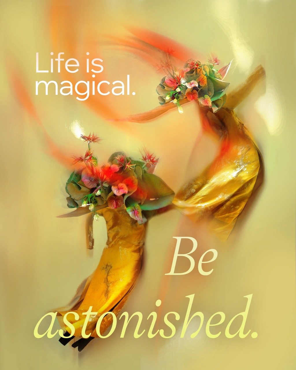 The beauty of withering in Project A floral installation